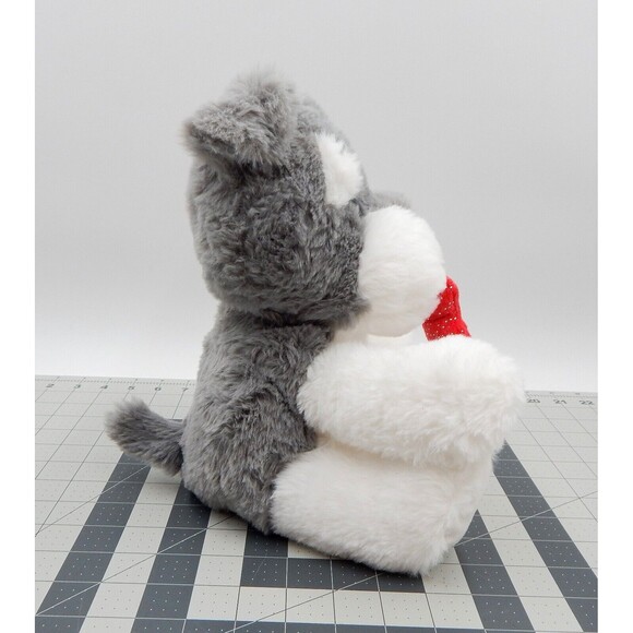 Hug Fun Gray Schnauzer Dog Puppy Plush Stuffed Animal XOXO Heart Valentine - Picture 4 of 11